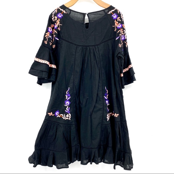 Free People Pavlo embroidered babydoll dress blk - Picture 5 of 13